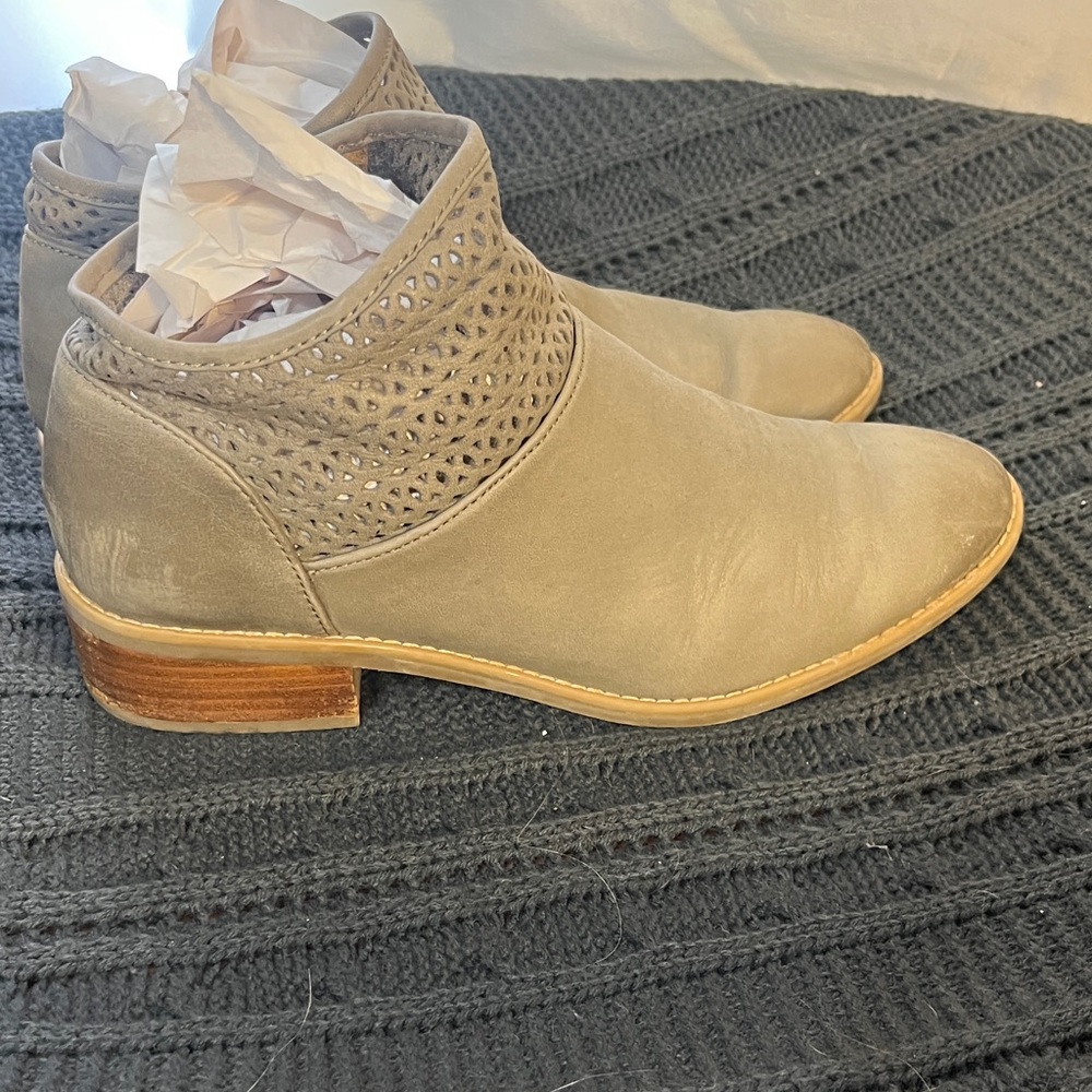 Comfortiva Taupe Ankle Booties